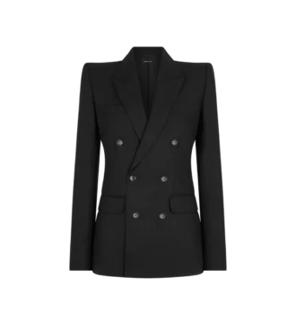 Veste croisée à chevrons