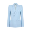 Veste croisée en crêpe de laine mélangée à paillettes Veste croisée en crêpe de laine mélangée à paillettes