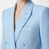 Veste croisée en crêpe de laine mélangée à paillettes Veste croisée en crêpe de laine mélangée à paillettes