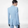 Veste croisée en crêpe de laine mélangée à paillettes Veste croisée en crêpe de laine mélangée à paillettes