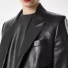 Veste croisée en cuir Guanteria soyeux Veste croisée en cuir Guanteria soyeux