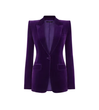 Veste croisée en velours de coton