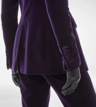 Veste croisée en velours de coton