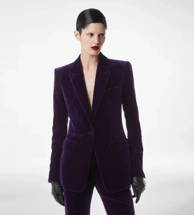 Veste croisée en velours de coton Veste croisée en velours de coton