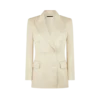 Veste croisée « Wallis » en soie et twill de laine Veste croisée « Wallis » en soie et twill de laine
