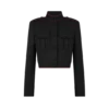 Veste d’officier en gabardine de laine élégante avec passepoil Veste d’officier en gabardine de laine élégante avec passepoil