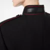 Veste d’officier en gabardine de laine élégante avec passepoil Veste d’officier en gabardine de laine élégante avec passepoil