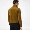 Veste de camionneur en daim brossé avec col en peau lainée Veste de camionneur en daim brossé avec col en peau lainée