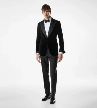 Veste de cocktail Shelton en velours léger