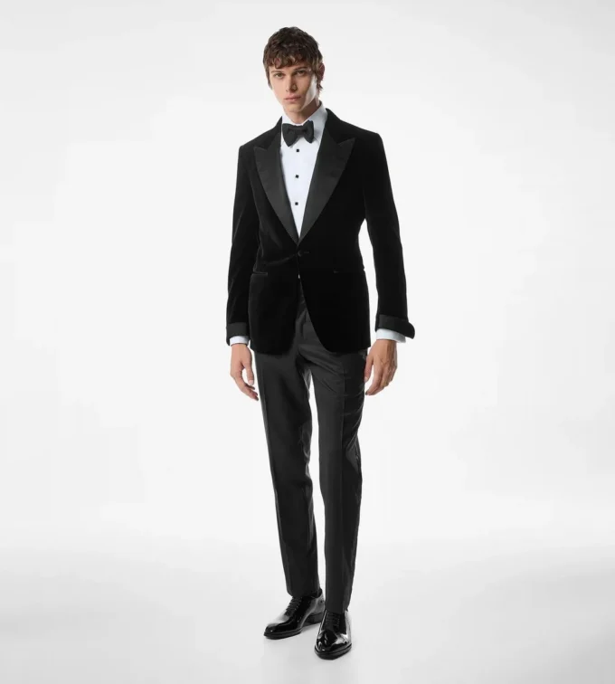 Veste de cocktail Shelton en velours léger
