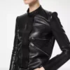 Veste de course en cuir nappa