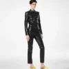 Veste de course en cuir nappa