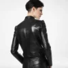 Veste de course en cuir nappa