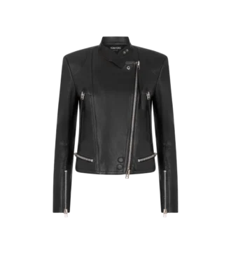 Veste de course en cuir nappa fini à la vapeur