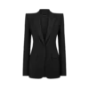 Veste de smoking à simple boutonnage en laine et soie mélangées Veste de smoking à simple boutonnage en laine et soie mélangées