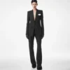 Veste de smoking à simple boutonnage en laine et soie mélangées Veste de smoking à simple boutonnage en laine et soie mélangées