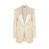 Veste de smoking à simple boutonnage en soie mélangée Barathea brillante « Bianca » Veste de smoking à simple boutonnage en soie mélangée Barathea brillante « Bianca »