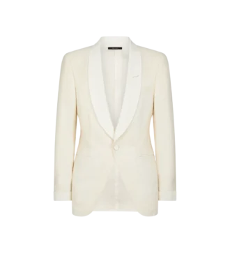 Veste de soirée en jacquard de viscose et soie