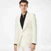 Veste de soirée en jacquard de viscose et soie