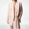 Veste à double boutonnage et revers en pointe