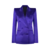 Veste à double boutonnage et revers en pointe en jacquard à pois Veste à double boutonnage et revers en pointe en jacquard à pois