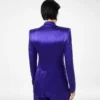 Veste à double boutonnage et revers en pointe en jacquard à pois Veste à double boutonnage et revers en pointe en jacquard à pois