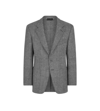 Veste double fendue à chevrons en peau de requin