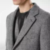 Veste double fendue à chevrons en peau de requin