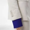 Veste droite en coton lavé et soie mélangée Veste droite en coton lavé et soie mélangée