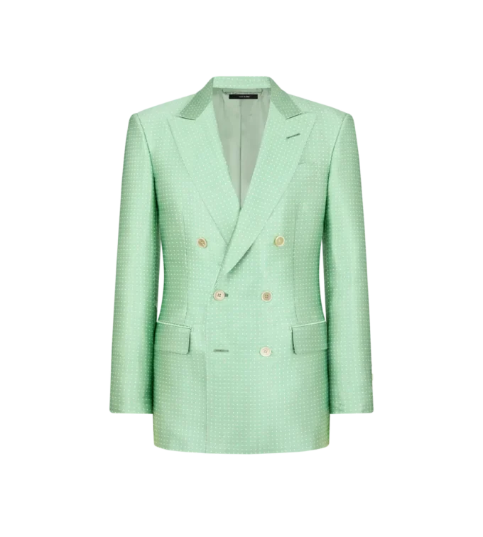 Veste Duchesse à pois en jacquard