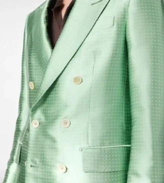 Veste Duchesse à pois en jacquard