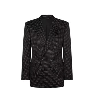 Veste Duchesse à pois jacquard
