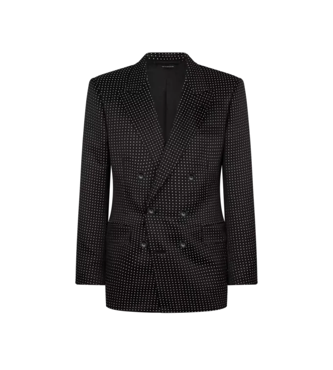 Veste Duchesse à pois jacquard Veste Duchesse à pois jacquard