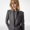 Veste en cachemire à revers en pointe et simple boutonnage Veste en cachemire à revers en pointe et simple boutonnage
