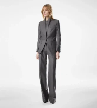 Pantalon large à double pli sur mesure