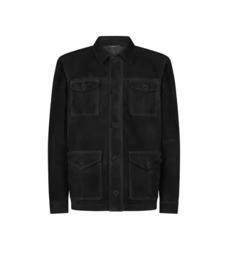 Veste en daim à quatre poches