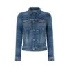 Veste en denim délavé confortable Veste en denim délavé confortable