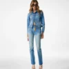 Veste en denim délavé été Veste en denim délavé été