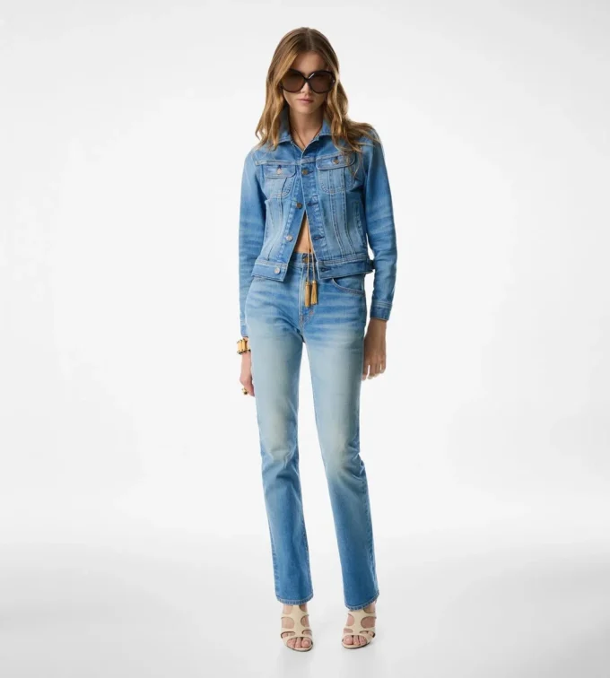 Veste en denim délavé été Veste en denim délavé été