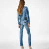 Veste en denim délavé été Veste en denim délavé été