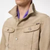 Veste en denim iconique couleur sable délavé