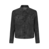 Veste en denim noir iconique à lisière
