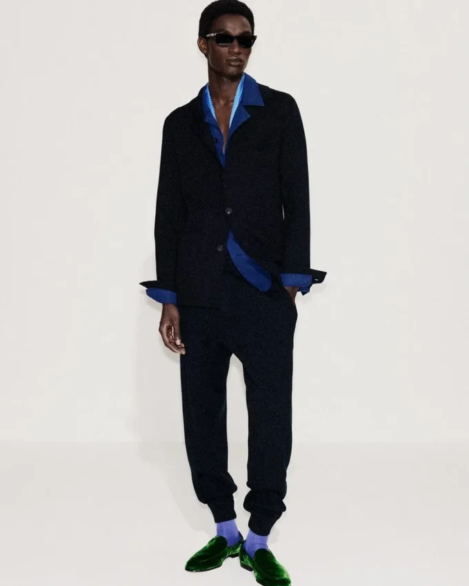 Pantalon de jogging en laine double face