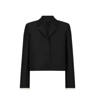 Veste en laine et soie Radzmir avec détails plissés