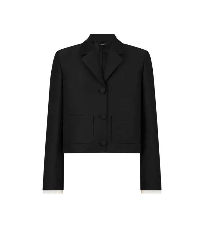 Veste en laine et soie Radzmir avec détails plissés Veste en laine et soie Radzmir avec détails plissés