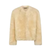Veste en peau lainée sans col Veste en peau lainée sans col
