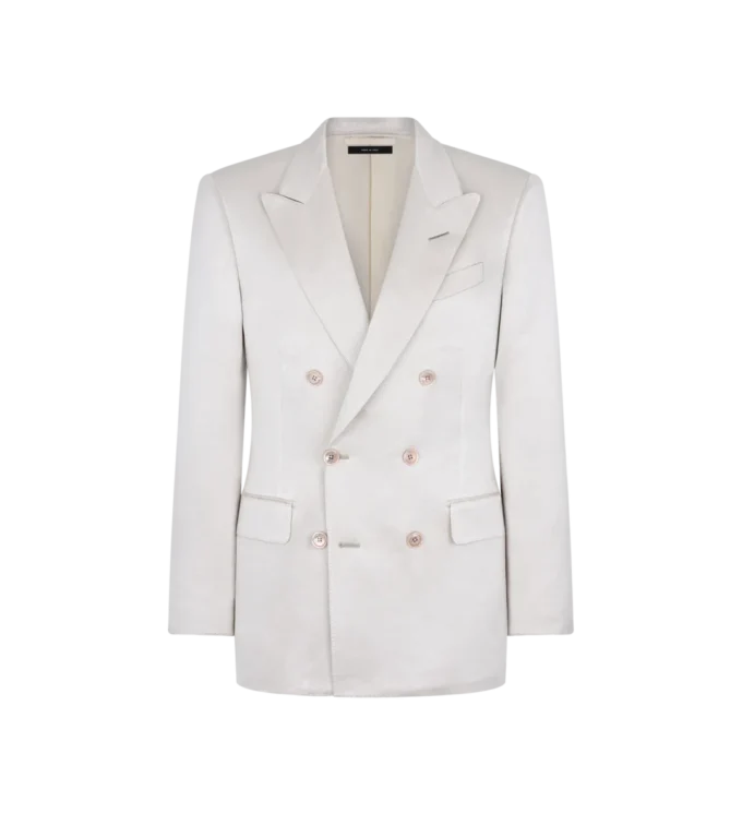 Veste en satin texturé pêché Veste en satin texturé pêché