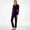 Veste en velours à double boutonnage et revers en pointe Wallis Veste en velours à double boutonnage et revers en pointe Wallis