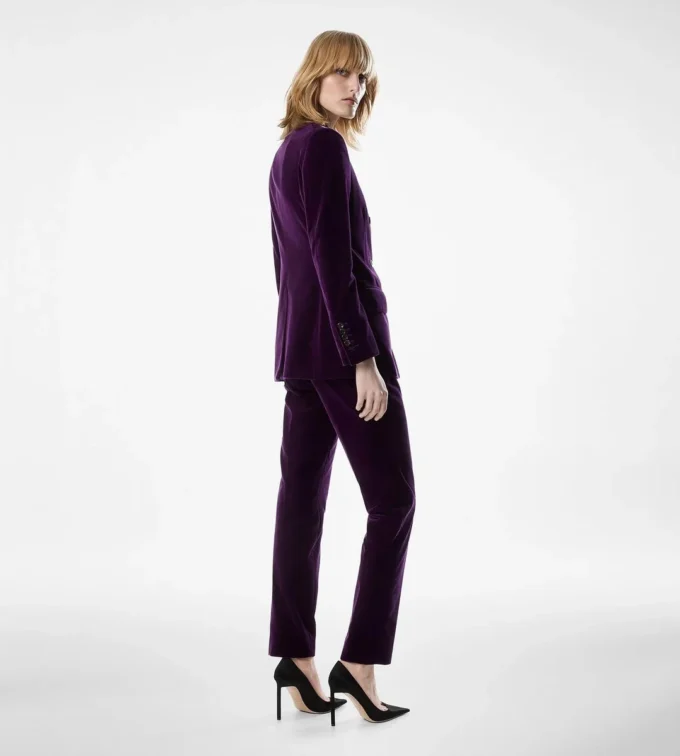 Veste en velours à double boutonnage et revers en pointe Wallis Veste en velours à double boutonnage et revers en pointe Wallis