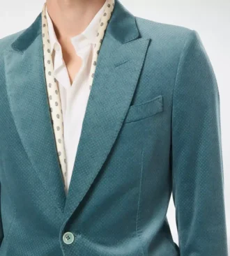Veste en velours à micro-pois